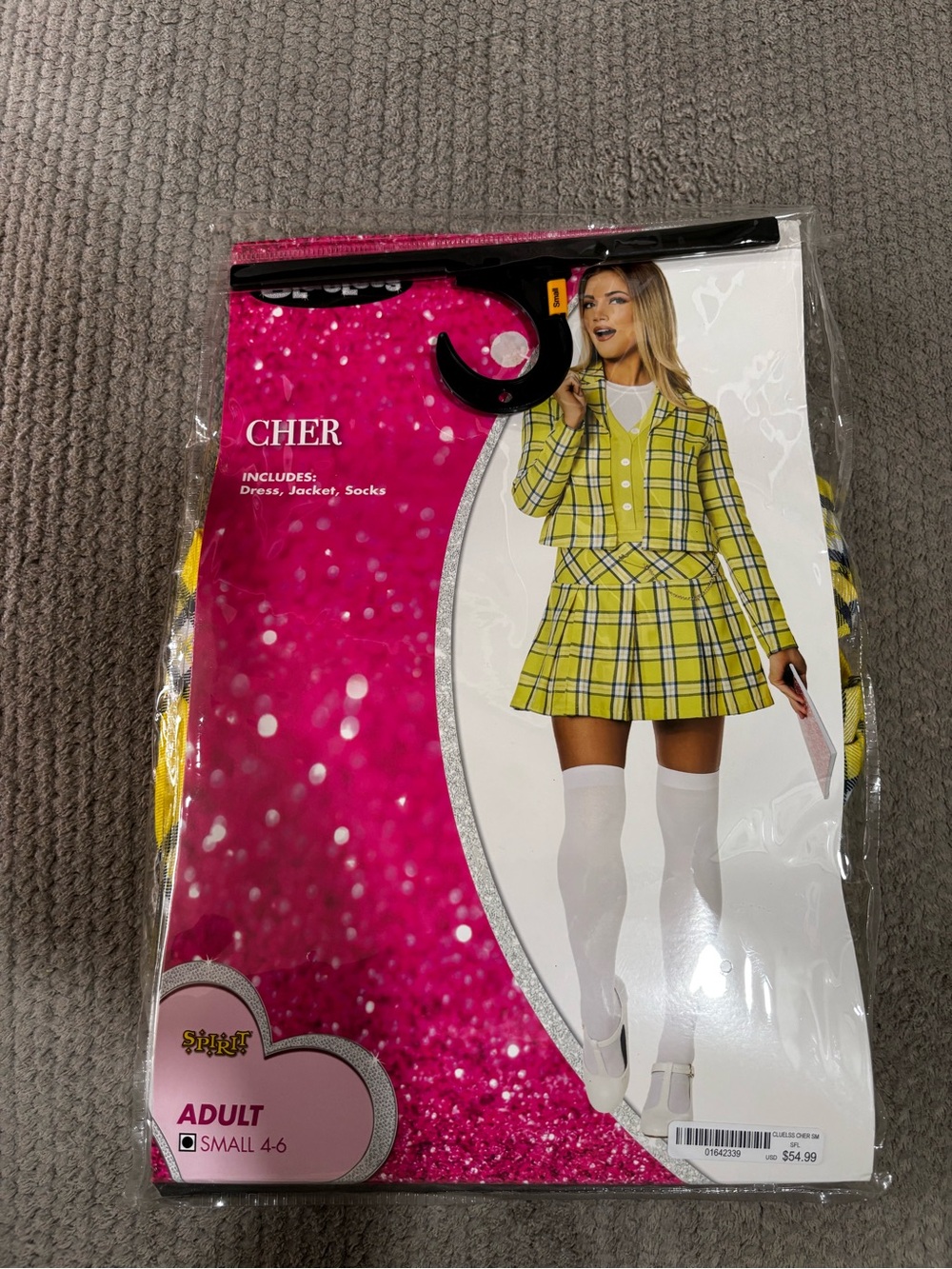 CHER Yellow Plaid Dress Costume by Spirit